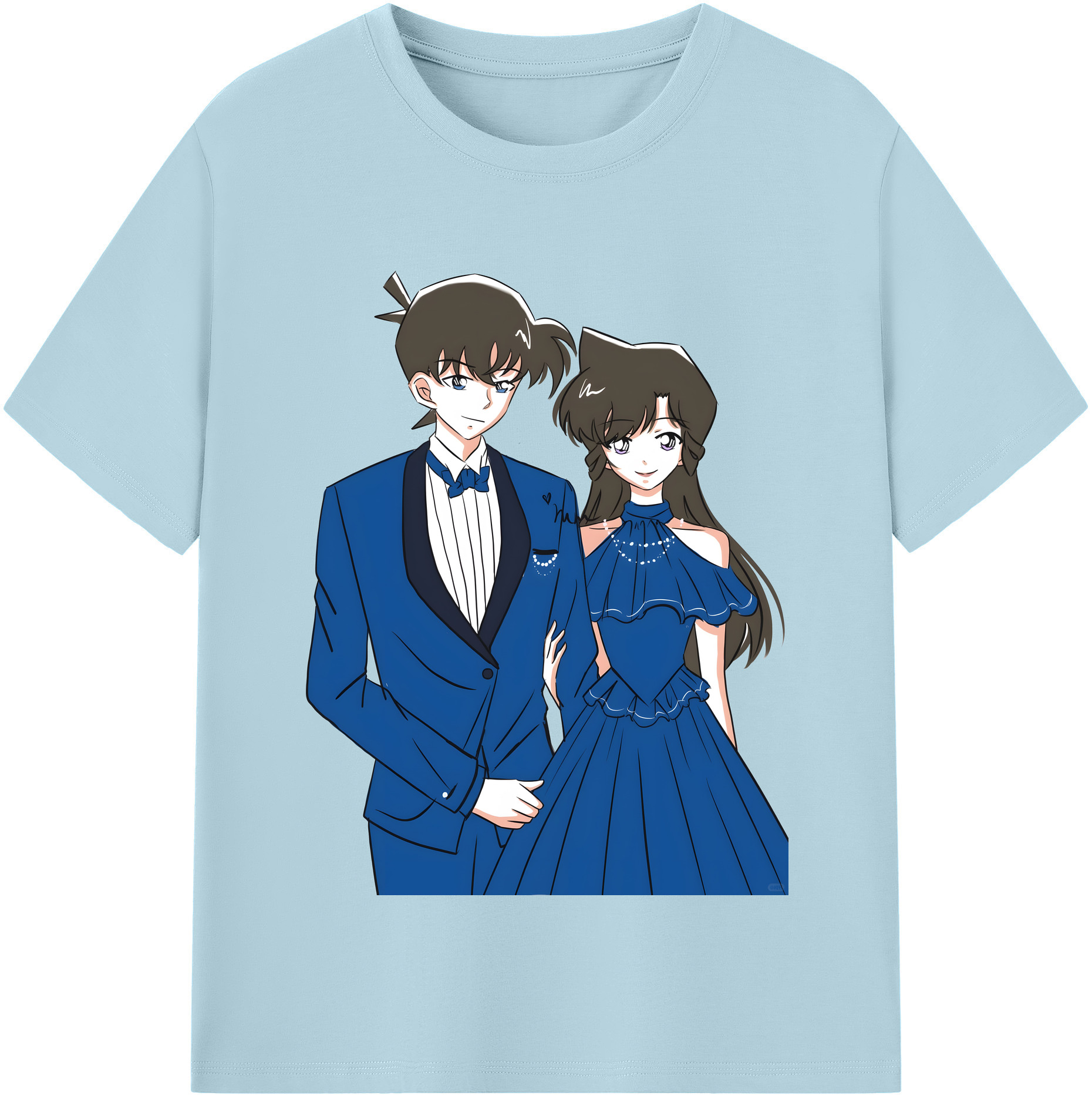 （画像用） 名探偵コナン 江戸川 コナン Detective Conan Conan Edogawa 綿100％半袖Tシャツ（フロントプリント）